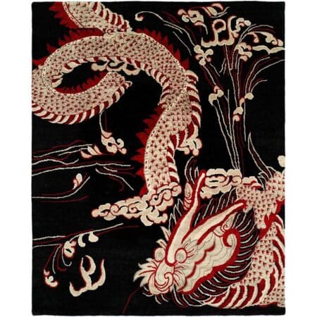 Intricate Indian - Dragon Design Rug - Modern Contemporary Carpet - 6' x 9' ft.