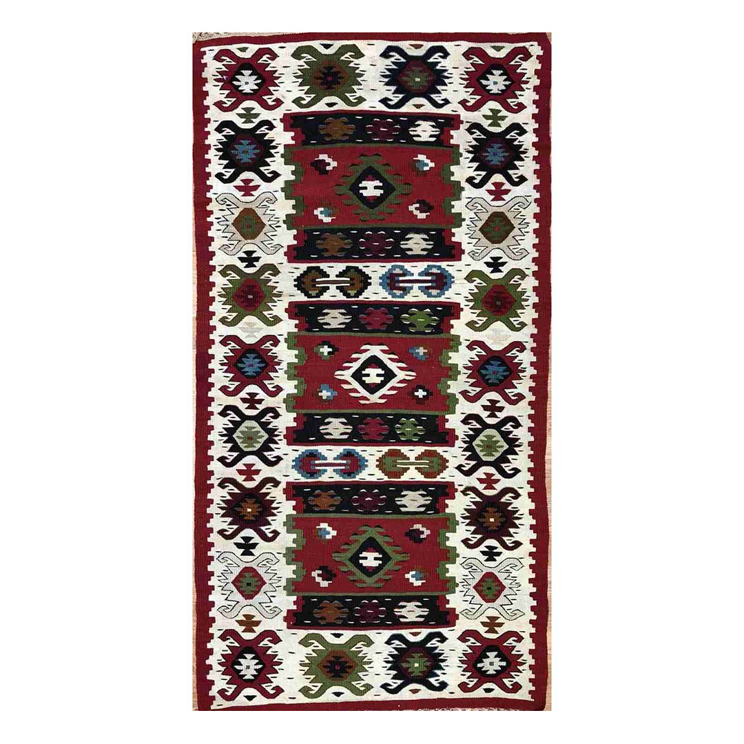 Beautiful Bessarabian - 1960s Antique Romanian Kilim - Tribal Rug - 2'6" x 4'4" ft