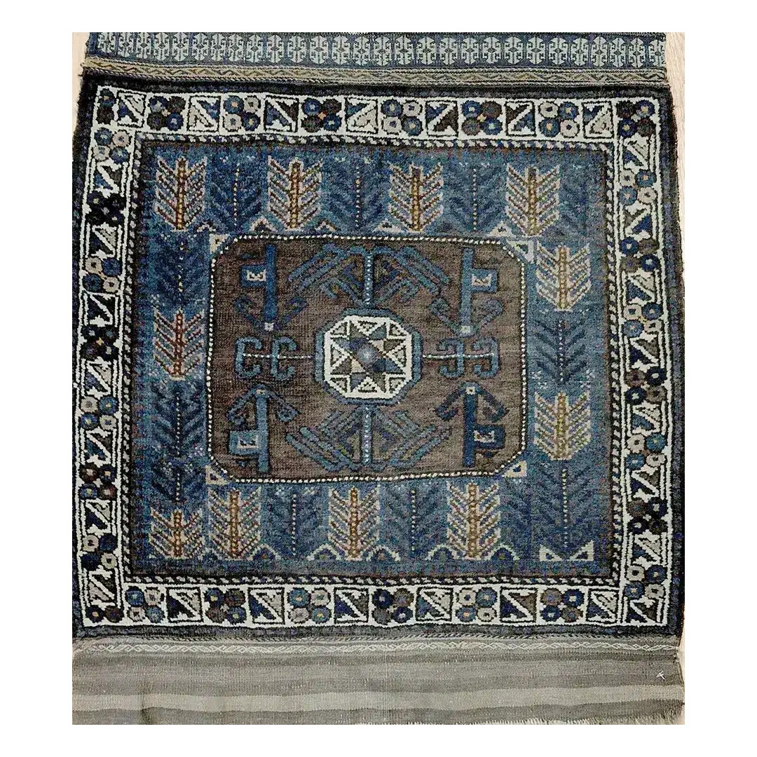 Natural Nomadic - 1900s Antique Afghan Rug - Tribal Carpet - 2.8 x 3 ft.