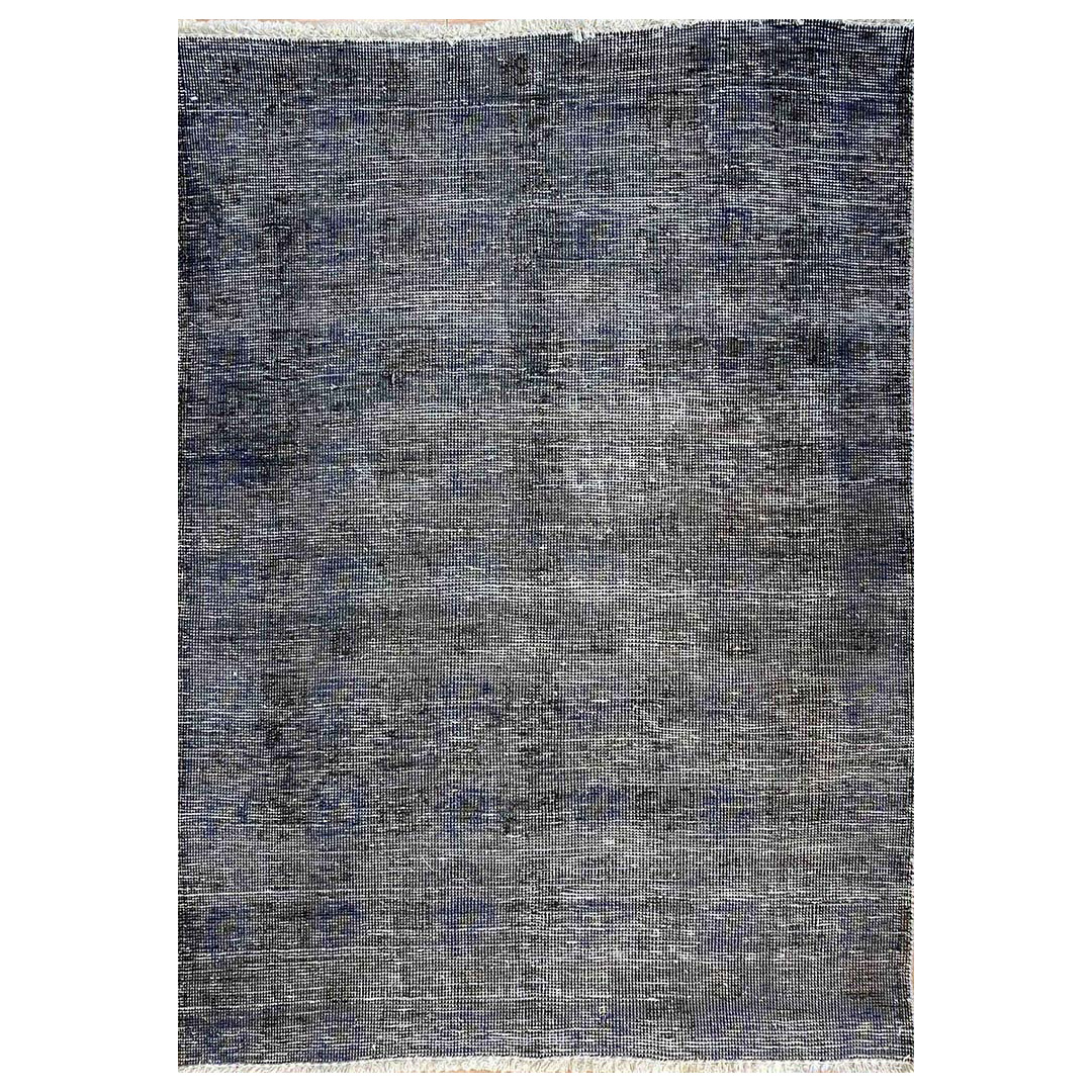 Outstanding Overdyed - Vintage Tabriz Rug - Distressed Persian Carpet in Gray - 3'1" x 4'2" ft.