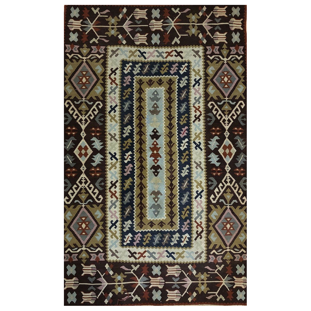 Beautiful Bessarabian - 1900s Antique Flatweave Kilim - Tribal Bohemian Rug - 3' x 5' ft.