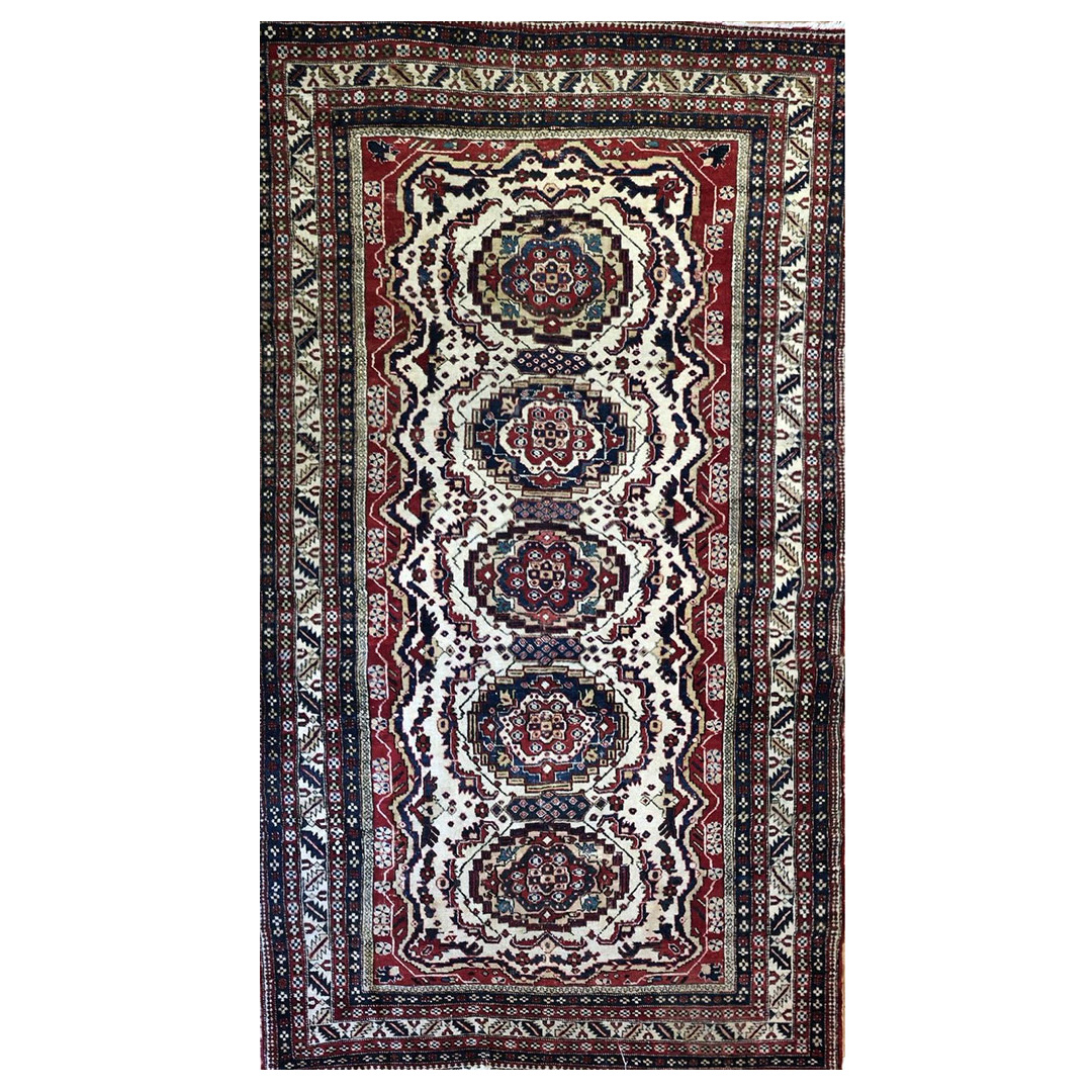 Tremendous Turkish - 1930s Antique Tribal Rug - Floral Oriental Carpet - 5'1" x 9' ft.
