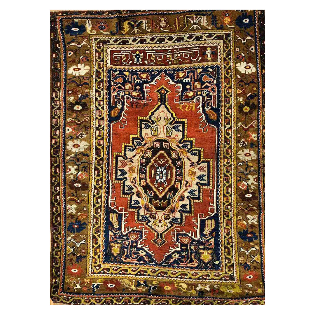 Beautiful Bergama - 1880s Antique Turkish Rug - Tribal Carpet - 3'11" x 5'4" ft.