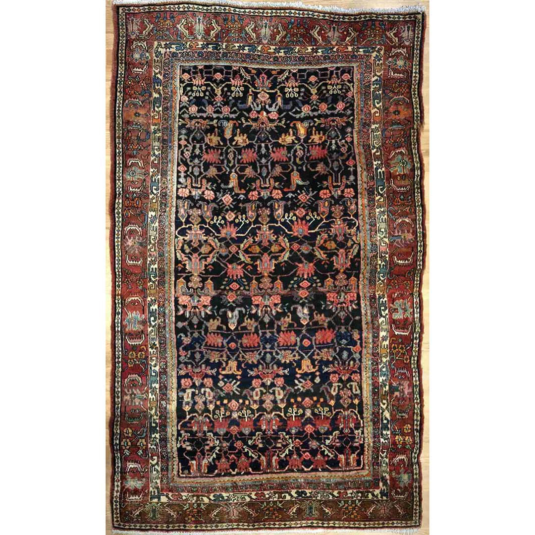 Marvelous Malayer - 1920s Antique Persian Rug - Tribal Carpet - 4'3" x 7'1" ft