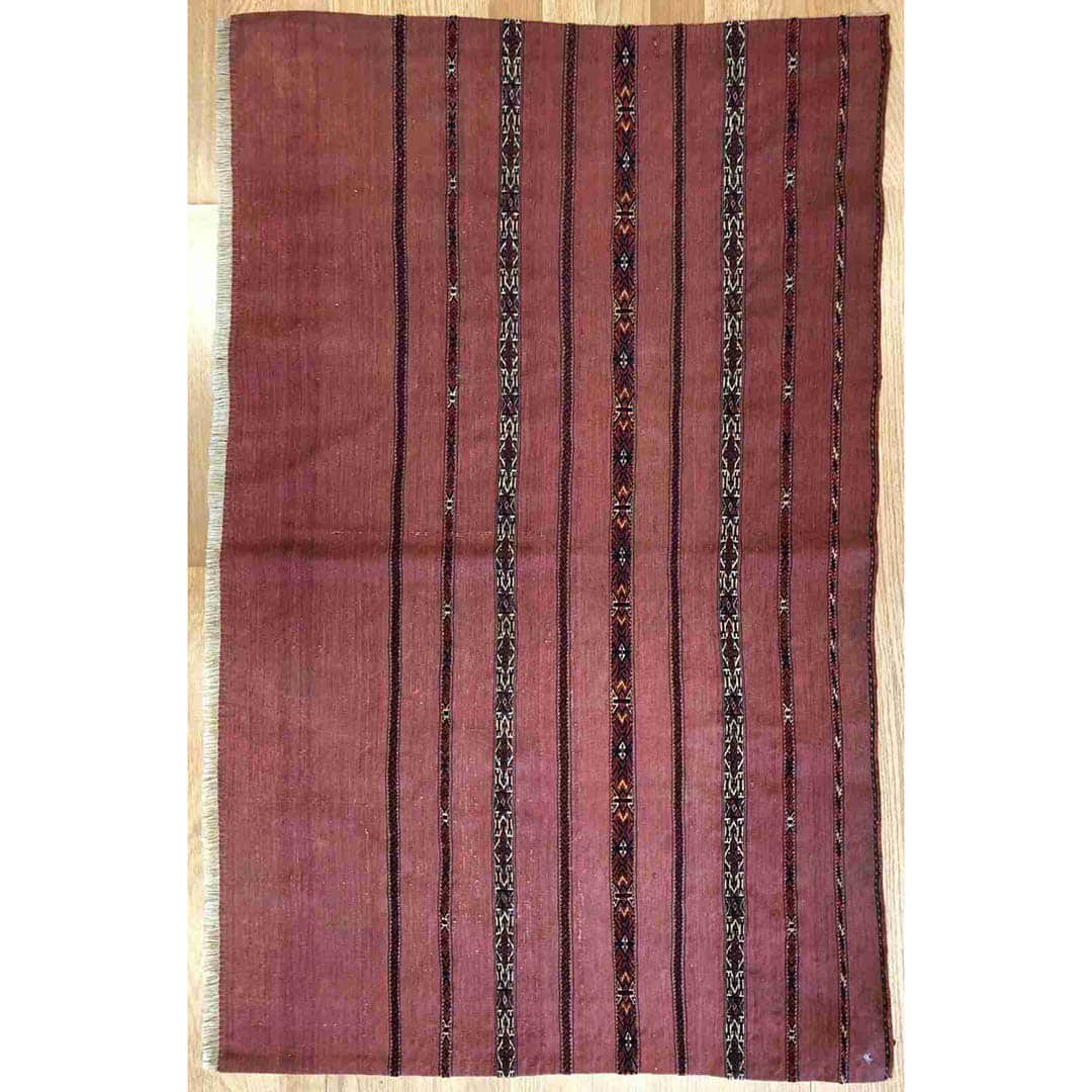 Terrific Turkmen - 1900s Antique Yamout Rug - Decorative Tent Hanging - 2'8" x 4'2" ft