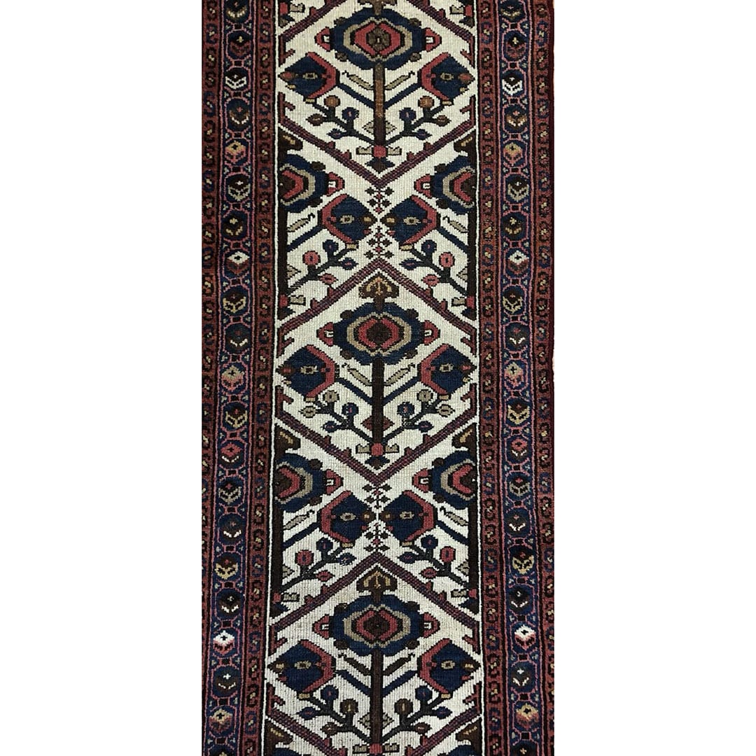 Beautiful Bakhtiari - 1940s Antique Persian Rug - Tribal Runner - 2'5" x 9'6" ft