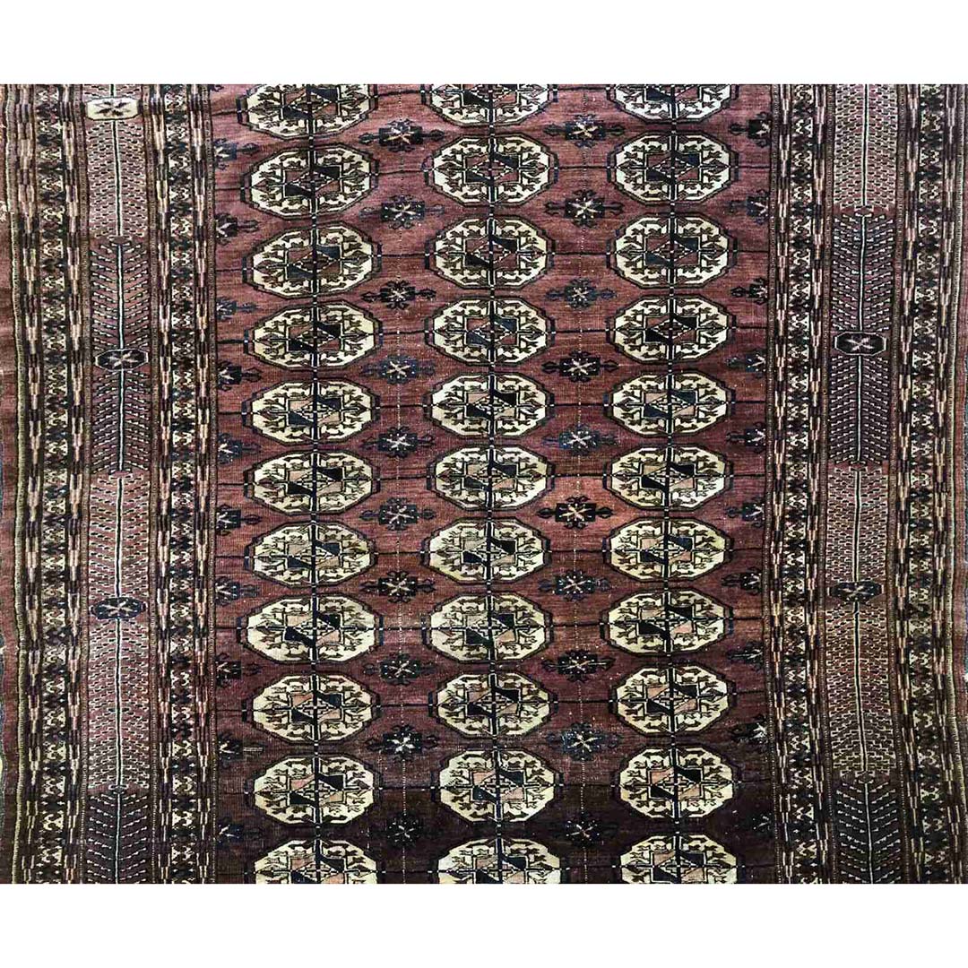 Tremendous Turkmen - 1920s Tekke Gul Bokhara Rug - Tribal Carpet - 5'1" x 7'4" ft