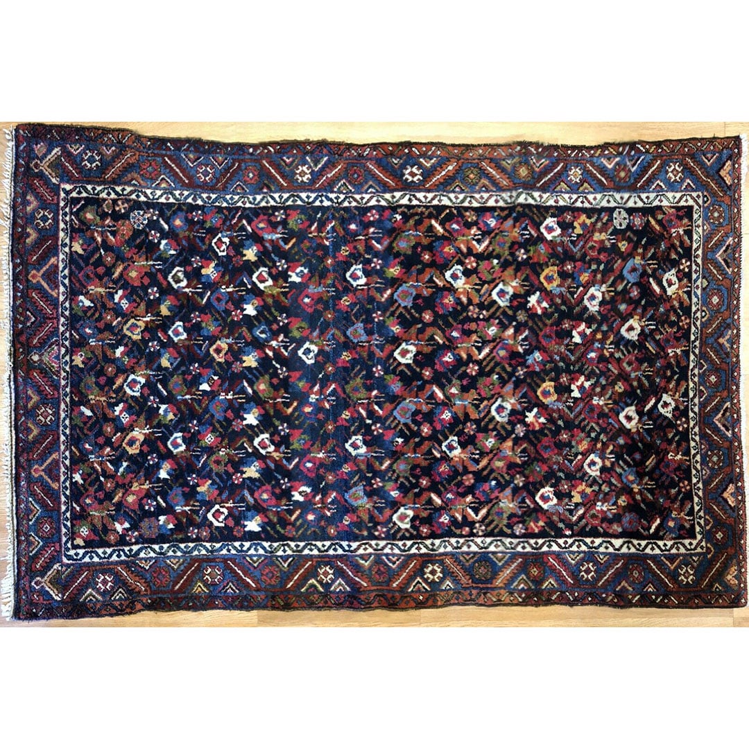 Fantastic Fereydan - 1930s Antique Malayer Rug - Tribal Carpet - 4'3" x 6'4" ft
