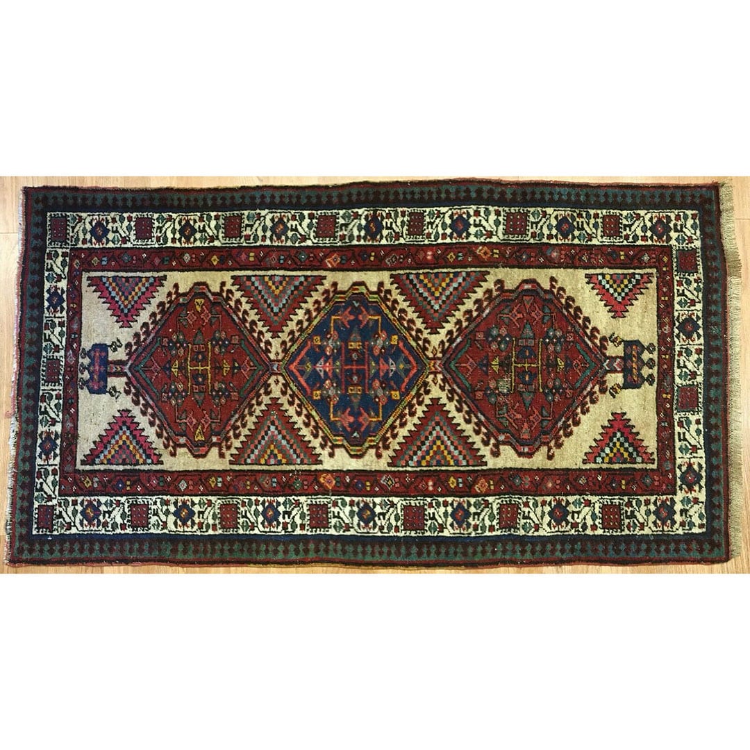 Captivating Camel Hair - 1930s Antique Serab Rug - Tribal Carpet - 2'11" x 5'3" ft