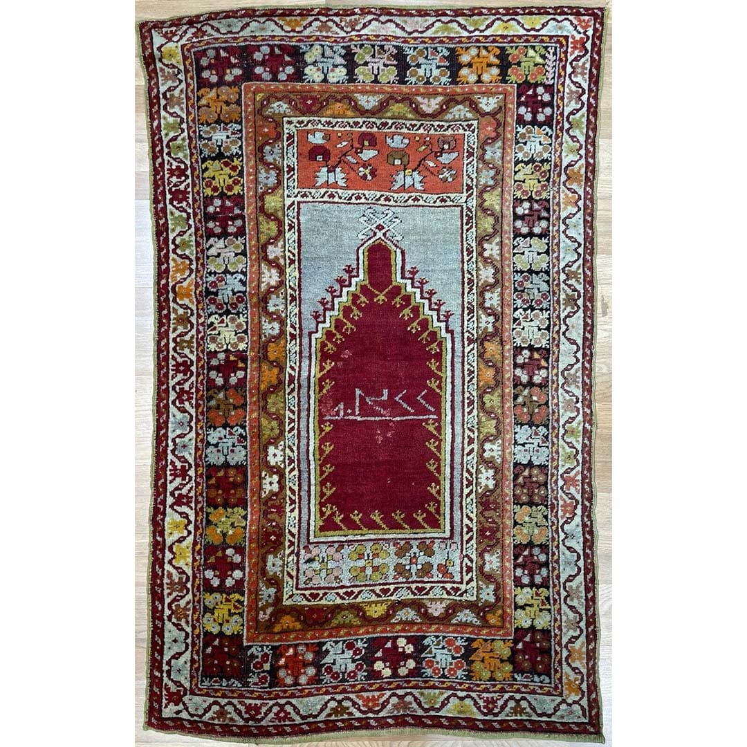 Amazing Anatolian - 1900s Antique Turkish Rug - Tribal Carpet - 3'2" x 5'3" ft.