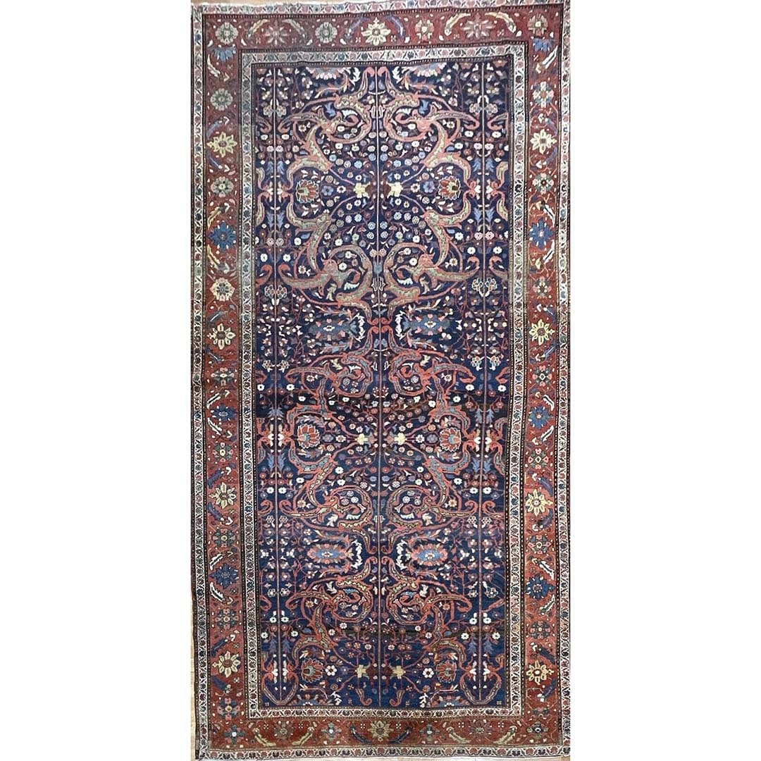 Fantastic Farahan - 1910s Antique Persian Rug - Gallery Carpet - 6'7" x 12'5" ft.
