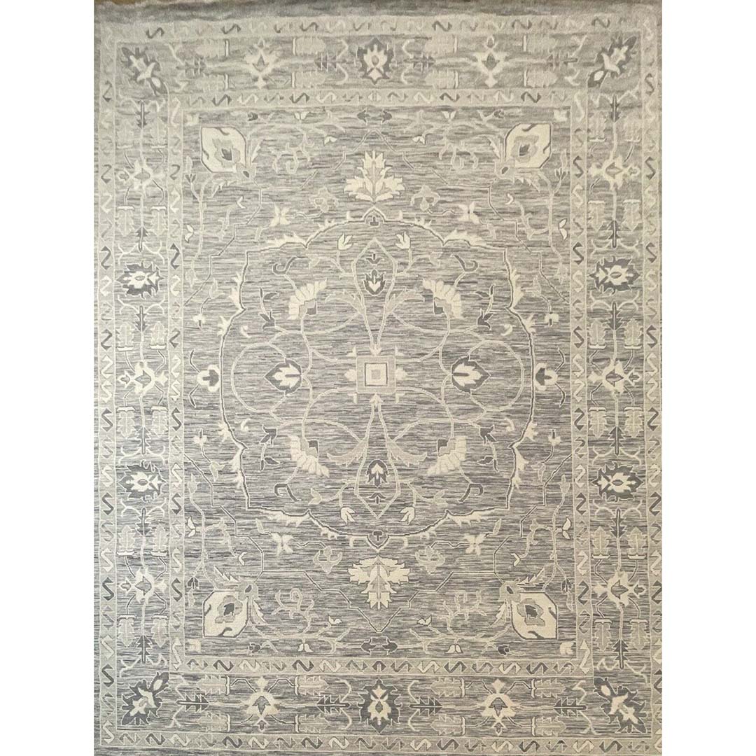 Terrific Transitional - Floral Oriental Rug - Oushak Design - 12'1" x 14'11" ft.