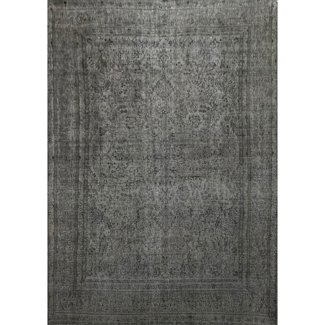 Outstanding Overdye - 1940s Antique Vintage Rug - Floral Carpet - 9'3" x 12'1" ft.