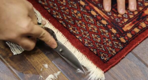 oriental persian rug fringe repair