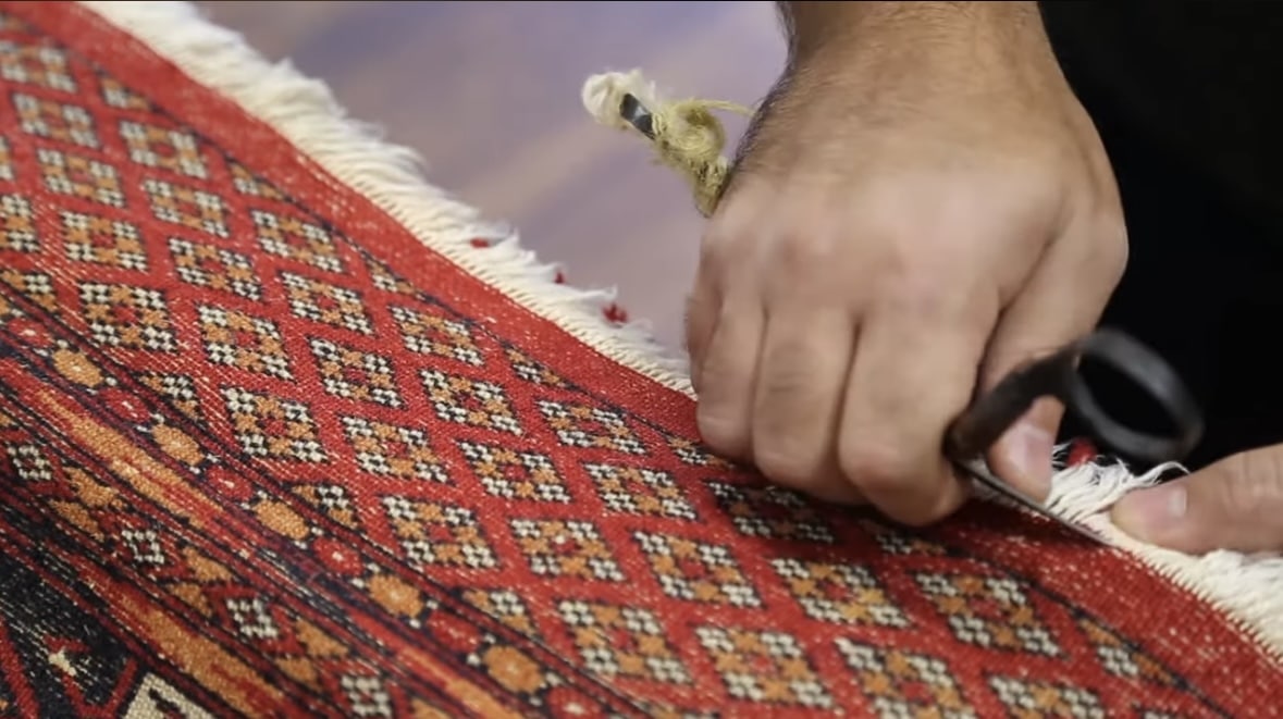 oriental persian rug fringe repair