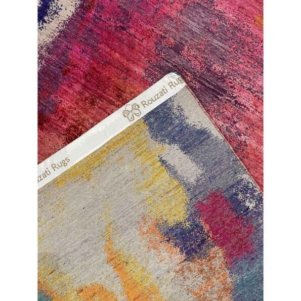 Marvelous Modern Vibrant Silk Abstract Rug Rug Star Carpet
