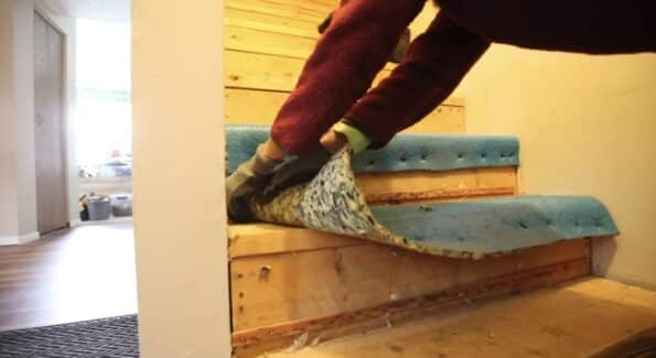 remove carpet stairs