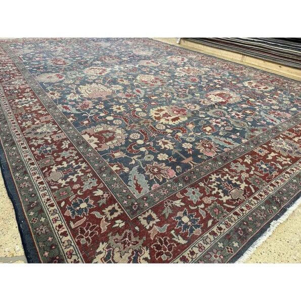 Delightful Distressed 1920s Antique Turkish Rug Vintage Carpet