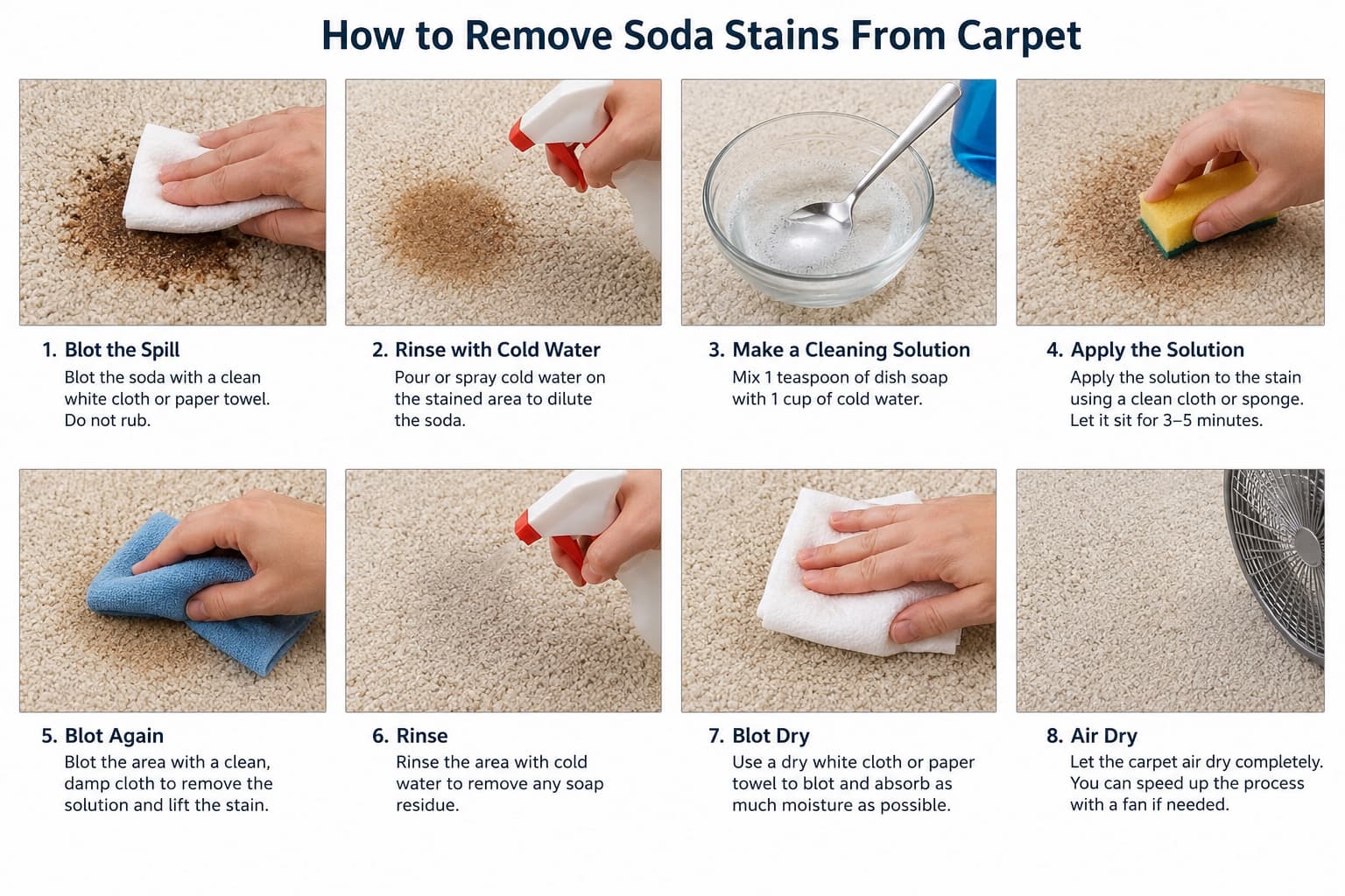 How to Remove Soda Stains from Carpet