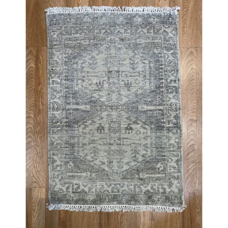 Taupe Tabriz – Fine Distressed Accent Rug – 2'0" x 3'0" ft.