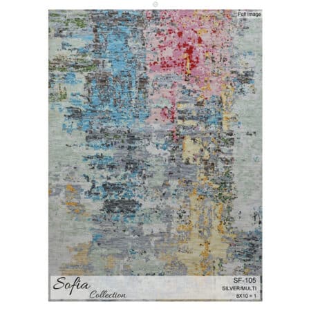 Sofia Collection Fine Ivory Wool Rug - SF-105 - 8'3'' x 9'11'' ft.