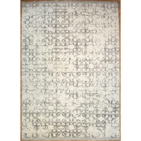 Moroccan   India Morrocoan Wool   9'x12' Ivory