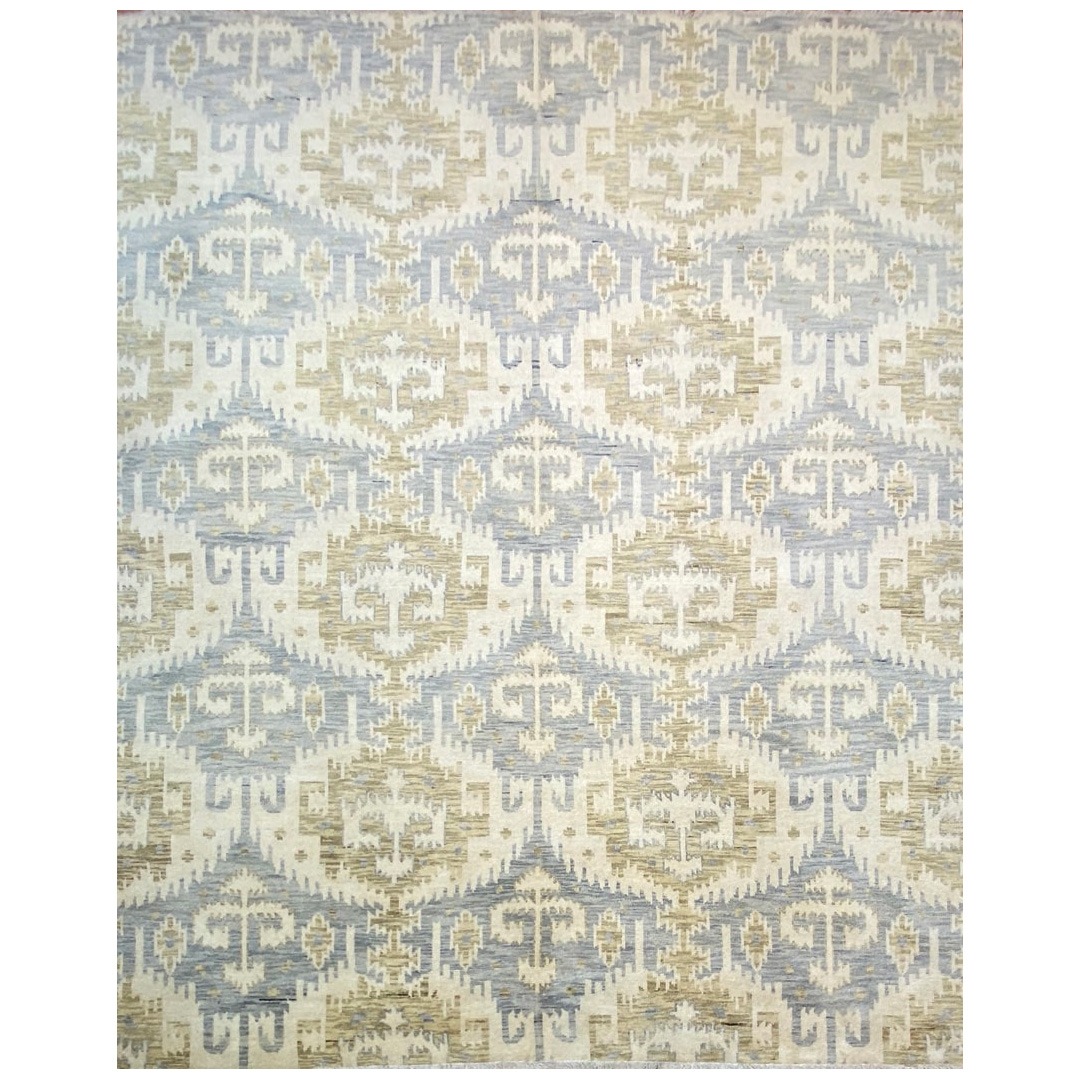 IKAT India Modern Gold Rug - 8' x 10' ft.