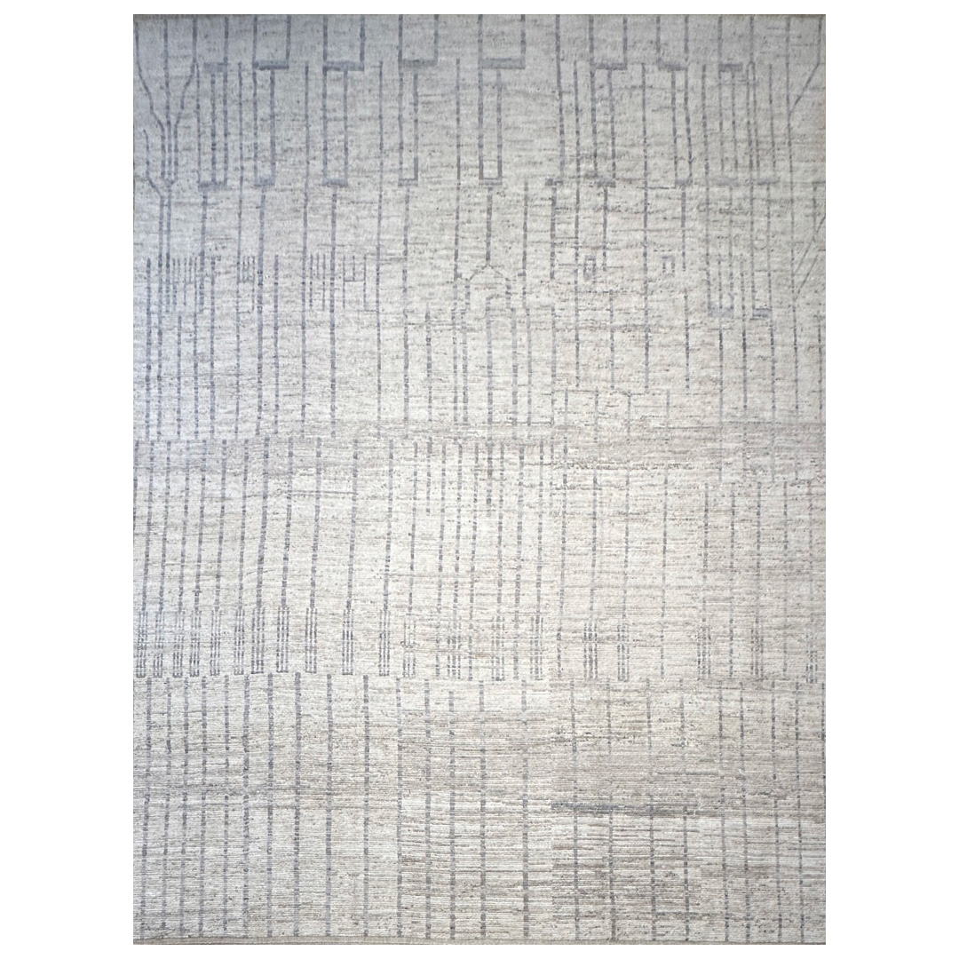 Modern Oversized Moroccan Rug - Hand-knotted Wool Carpet - 12'7" x 17'