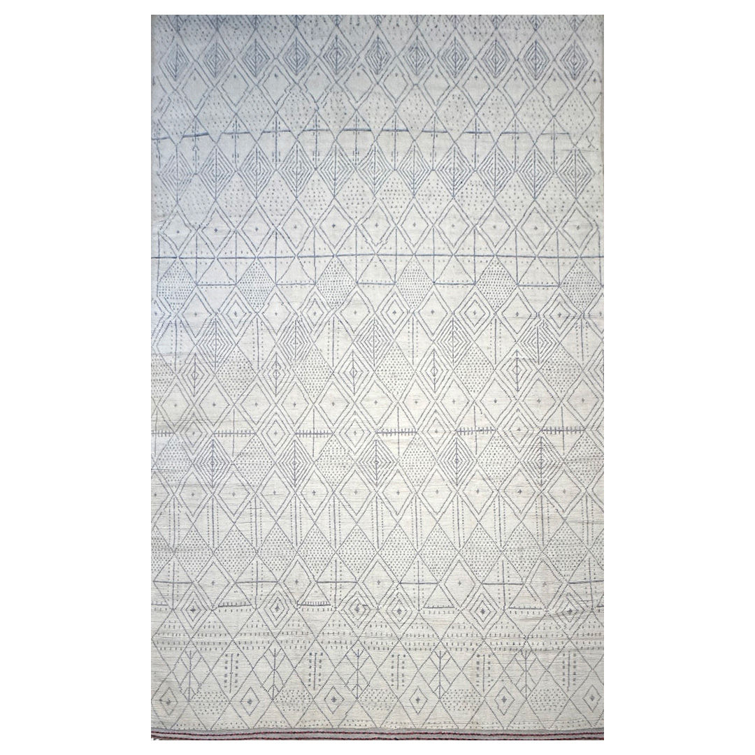 Oversized Modern Moroccan Rug - Hand-knotted Afghan Wool Carpet - 11'7" x 18'6" ft.