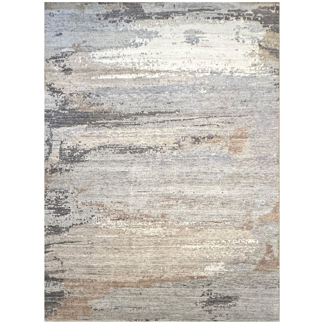 Abstract Modern Moroccan Rug – Hand-knotted Afghan Wool Rug – 10' x 14' ft.