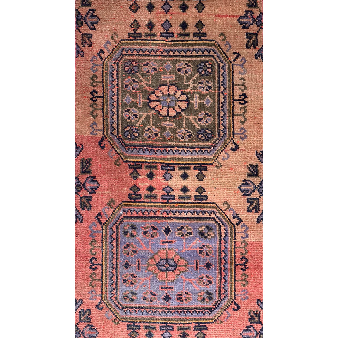 Vintage Rust Red Oushak Runner- Hand-knotted Turkish Wool Rug - 2'3" x 11'4 ft.
