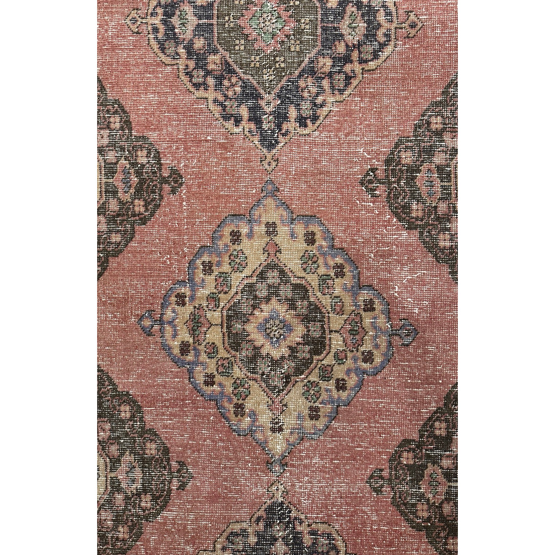 Long Brick Red Oushak Runner - Vintage Hand-knotted Turkish Wool Rug - 2'9" x 22'10"
