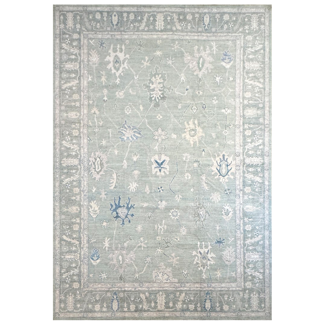 Pistachio AFG Oushak - 9'8' x 13'8 ft.