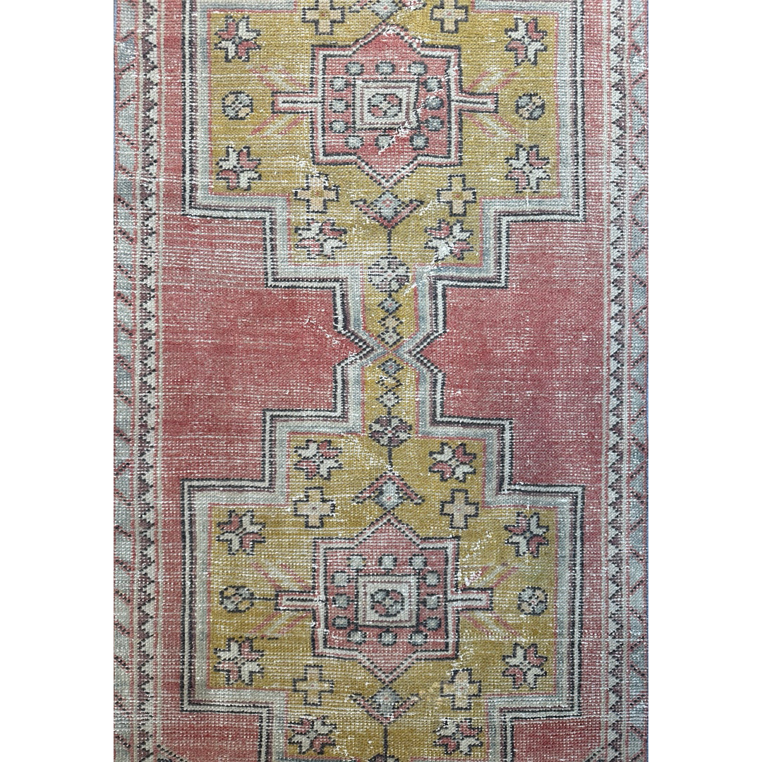 Vintage Turkish Oushak Runner - 2'11" x 7'6"  ft.