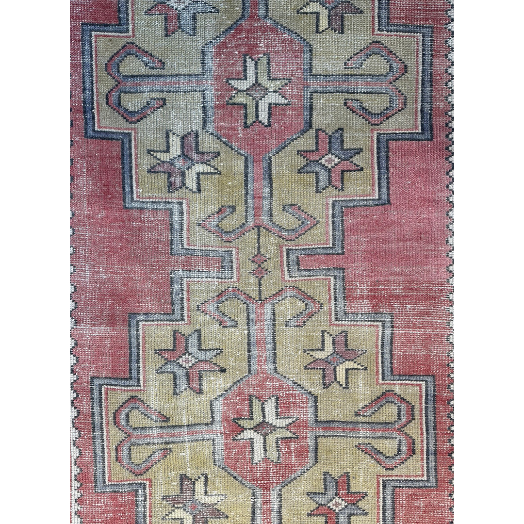 Vintage Turkish Oushak Runner - 3' x 9'8 ft.