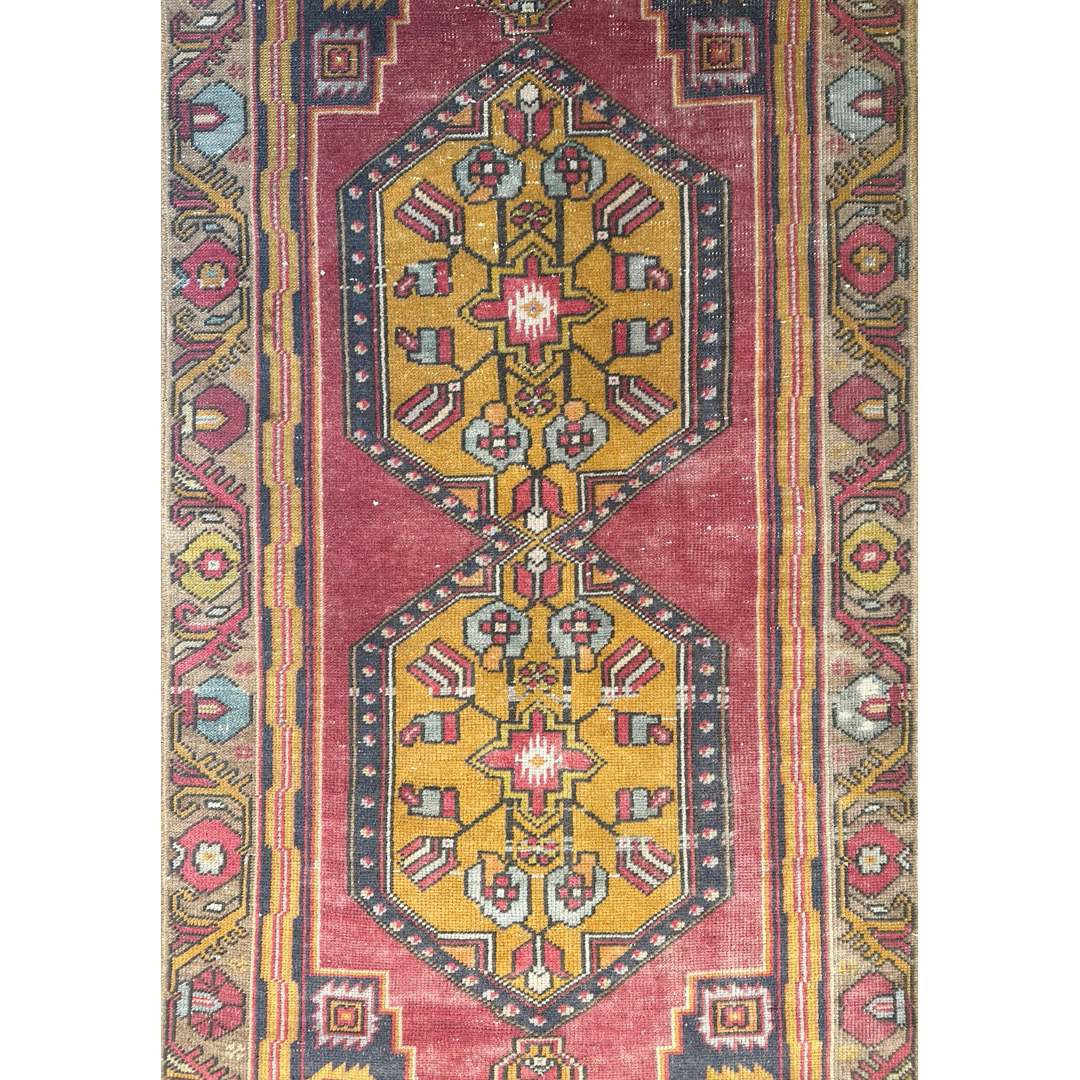 Vintage Turkish Oushak Runner - 2'10' x 8'7" ft.