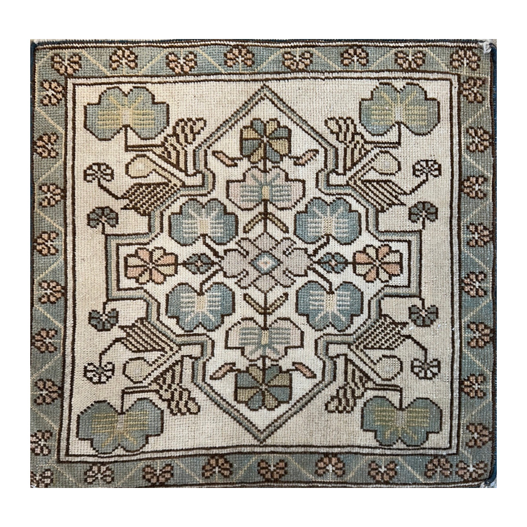Vintage Persian Tabriz - 2' x 2' ft.