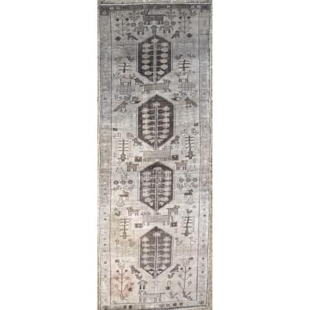 Vintage Hamadan Rug - 3'7" x 10'5" ft.
