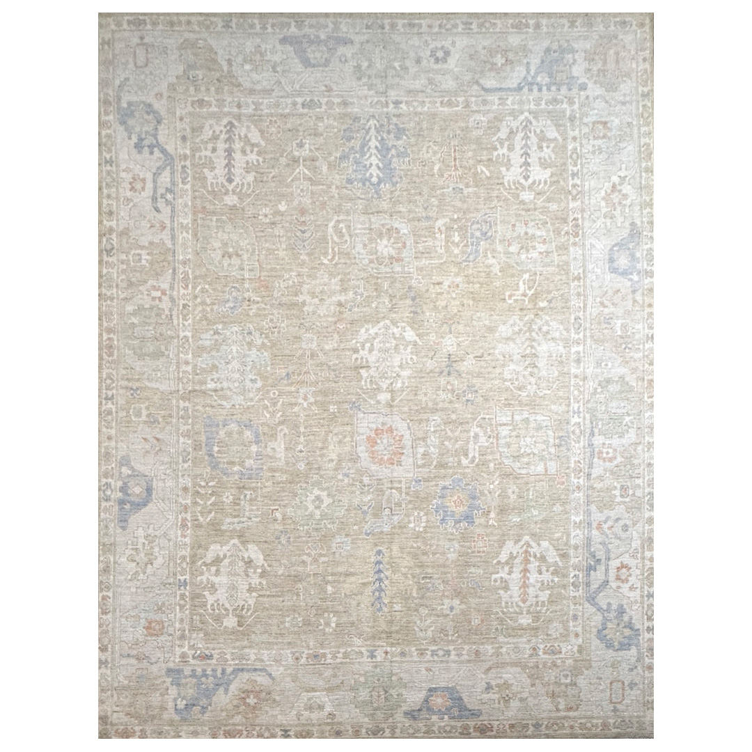 Fine AFG Oushak Rug - 11'9" x 15'5" ft.