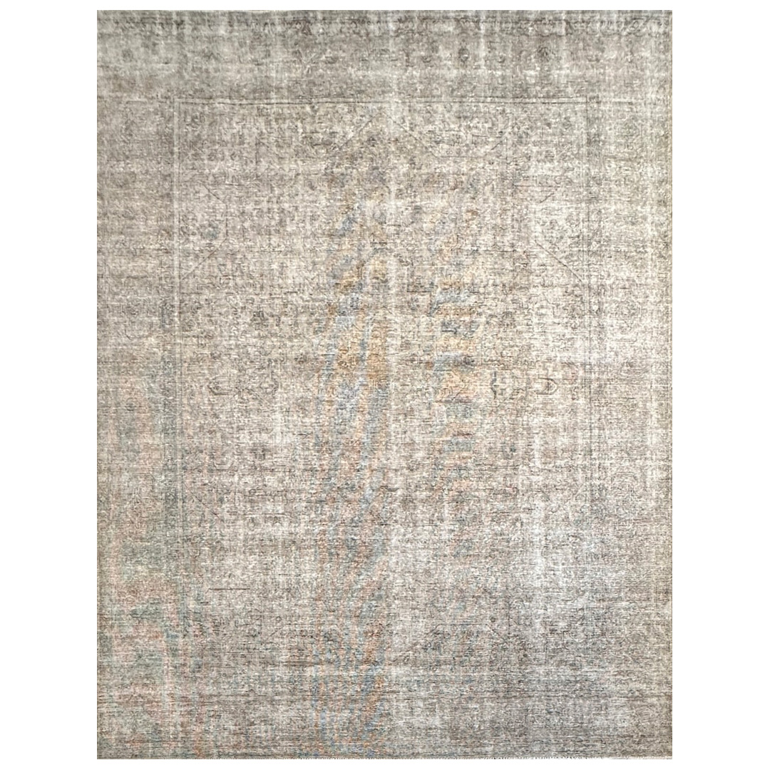 Vintage Distressed Tabriz - Persian Wool Rug - 9'7" x 12'4" ft.