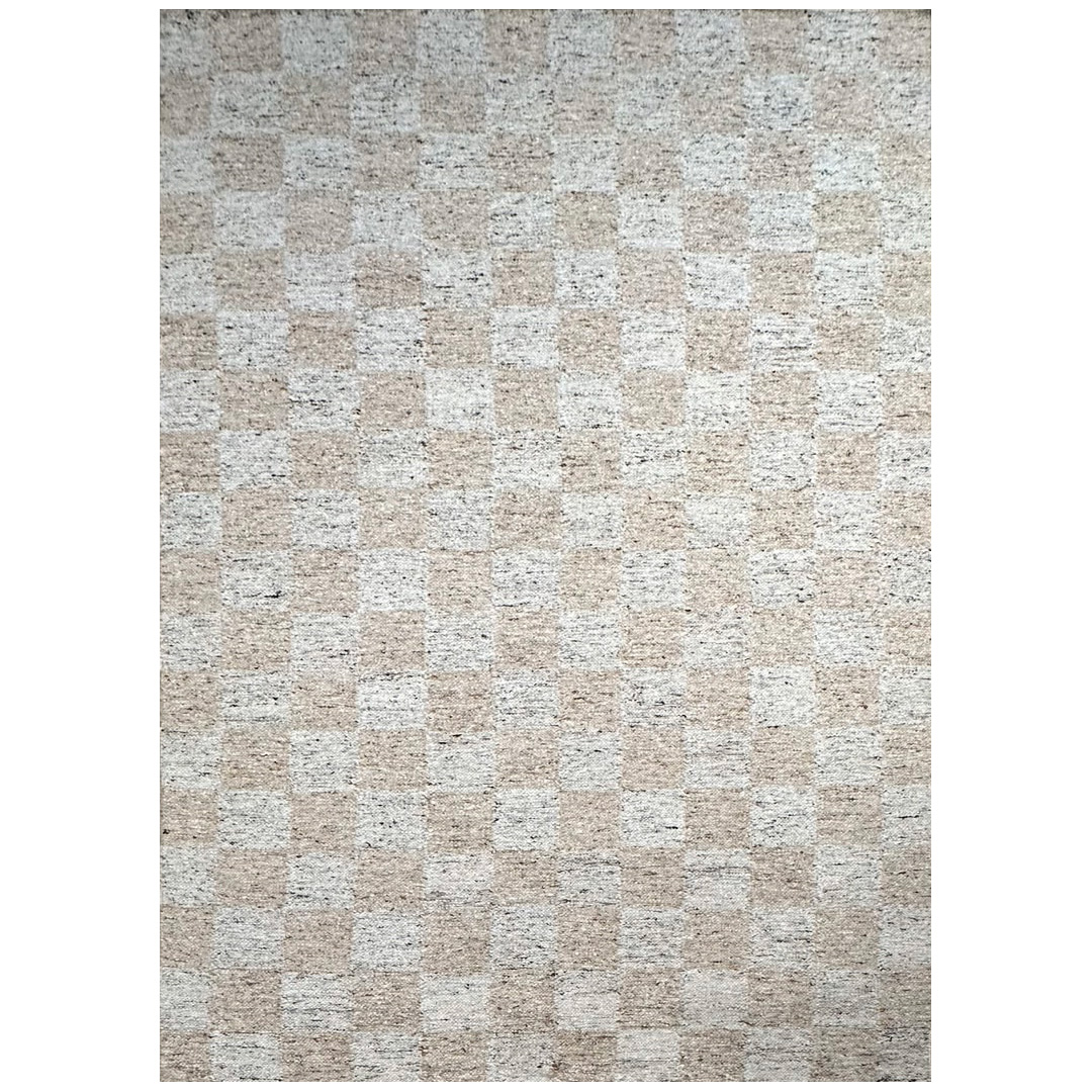 Modern Indian Rug - Moroccan Checkered Design - 10'1'' x 13'10" ft.