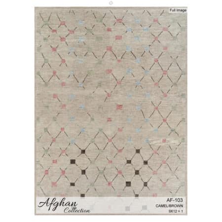 Modern Lattice - Afghan Collection - Geometric Moroccan Design Rug - 9' x 12' ft.