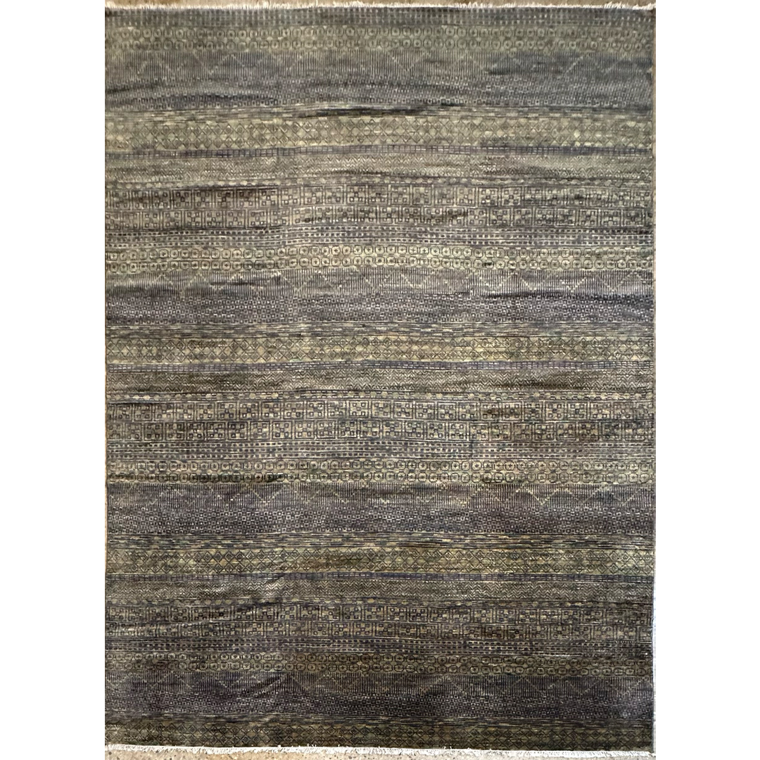 Modern Ganga Collection Wool Carpet - 9' x 12'1'' ft.