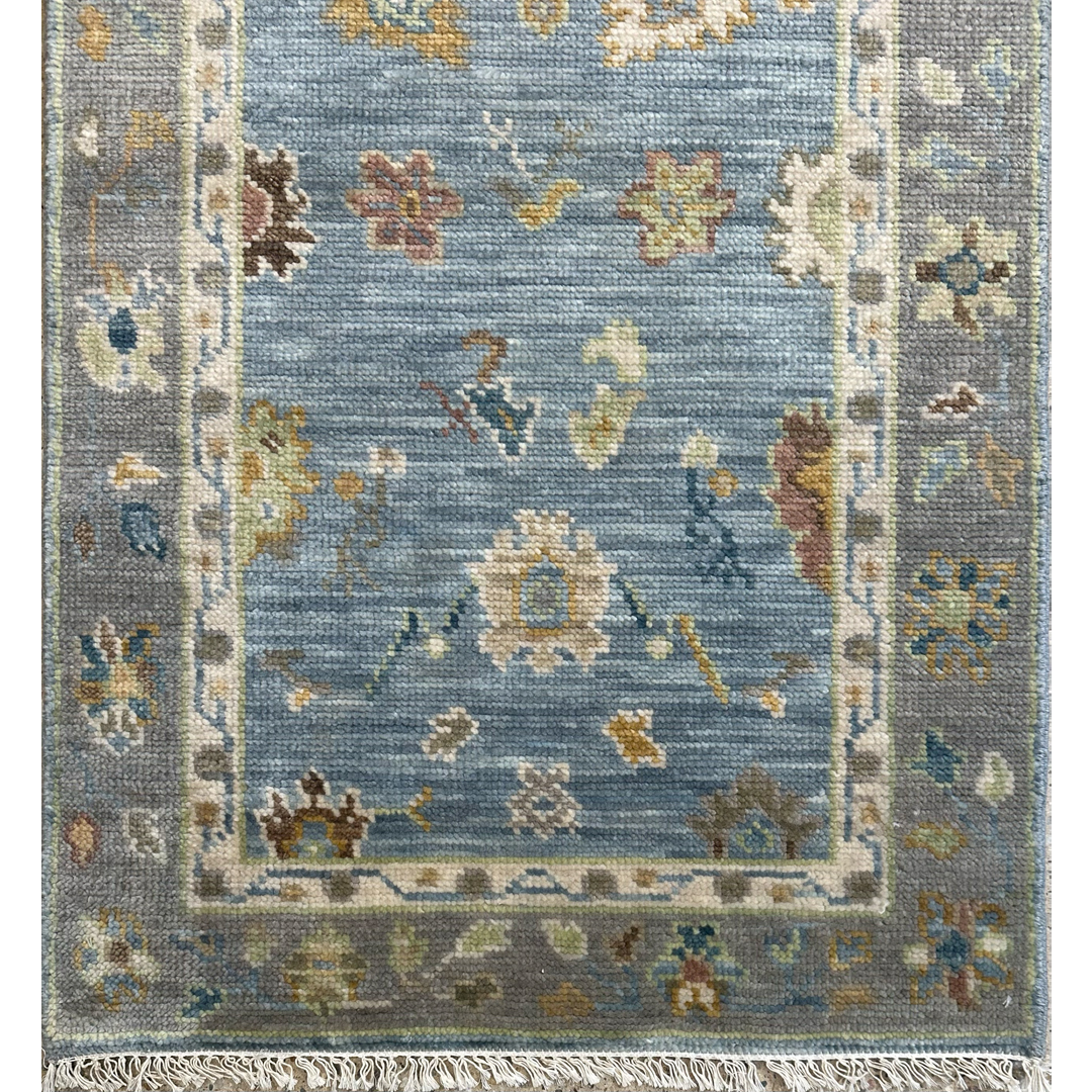 Angelic Anatolian - Anatolian Oushak Rug -2'6 x 12 ft.