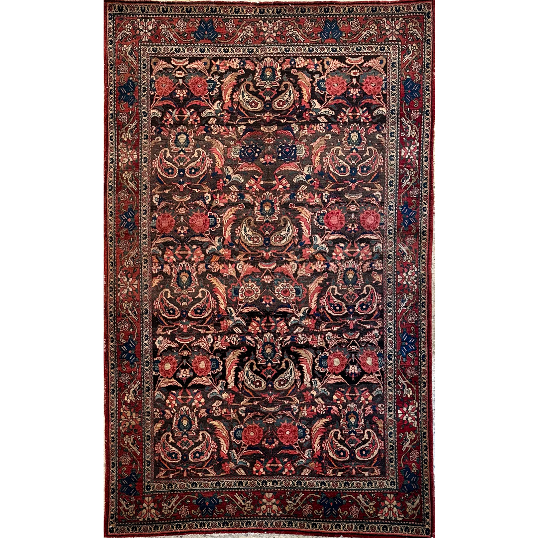 Antique Persian Bijar Area Rug – 4'4" x 7'0" ft.