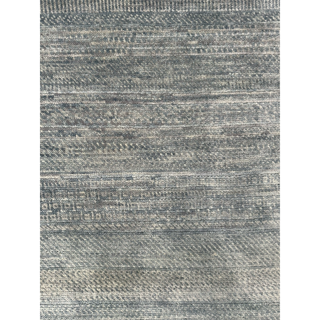 Ganga Collection - Grass Design - Modern Gray Runner - 5' x 27'3" ft.