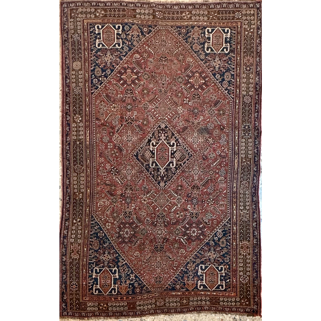 Shiraz Splendor – Antique Persian Ghashghai Area Rug – 5'3" x 8'3" ft.