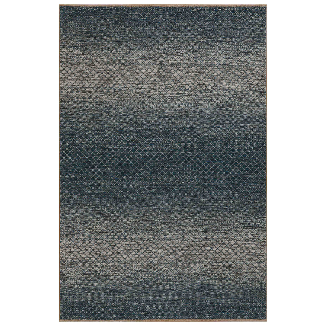 Twilight Trellis - Modern Textured Rug in Deep Indigo and Gray - 9' x 12'2" ft.