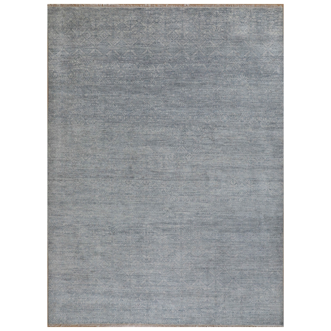 Soft Melody Collection - Modern Textural Rug in Indigo and Slate - 9' x 12'1"