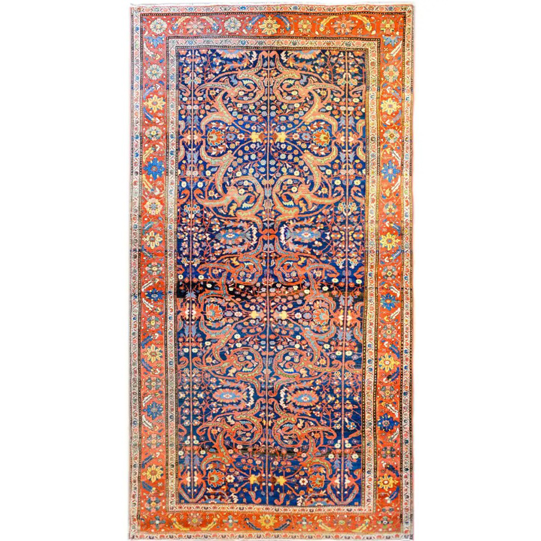 Fantastic Farahan - 1920s Antique Persian Sarouk Rug - Gallery Size - 6'7" x 12'5" ft.